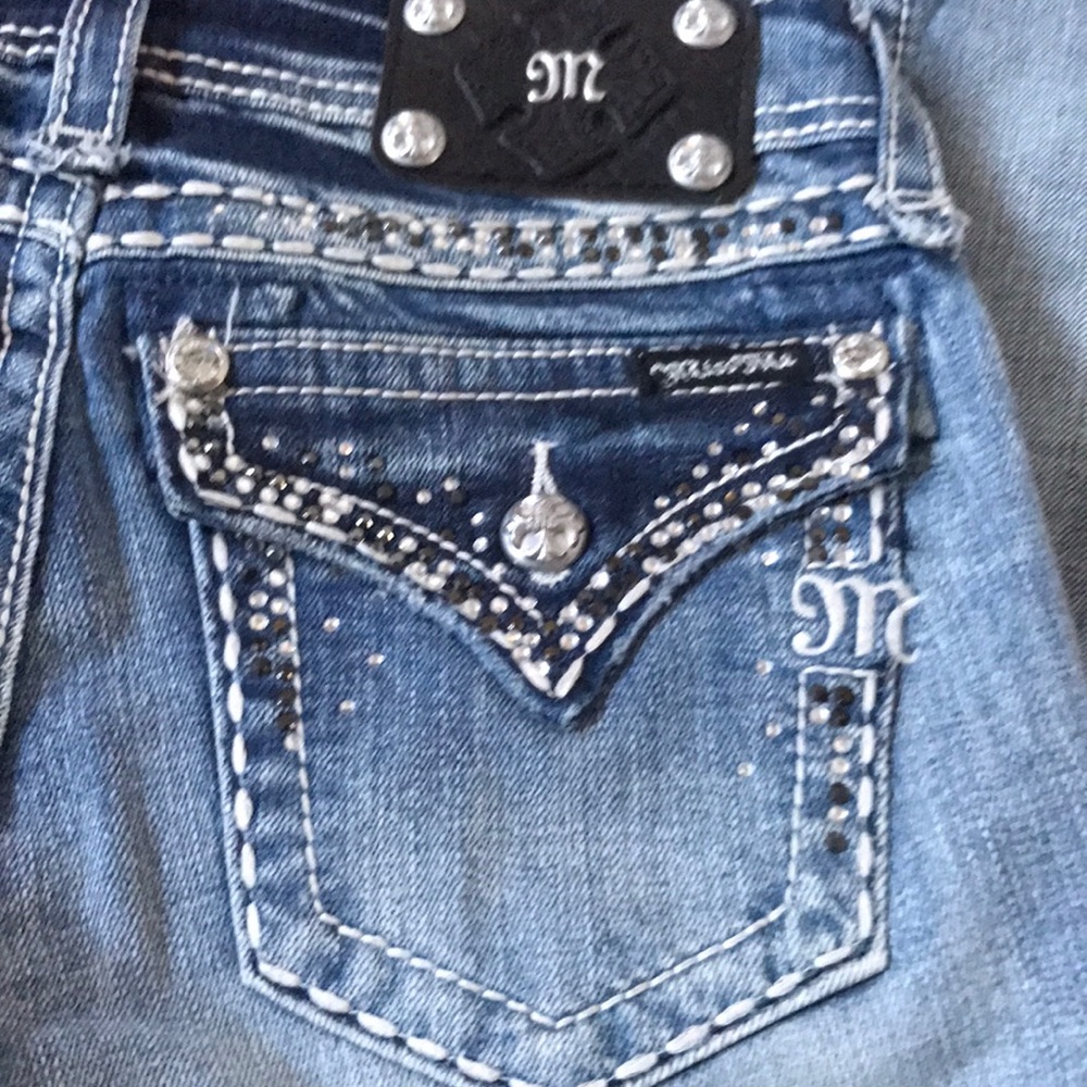 Miss Me Denim Distressed Flare Jeans Size 26